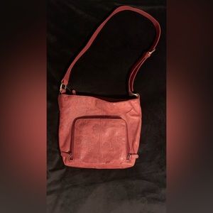 Red Genuine Leather Crossbody